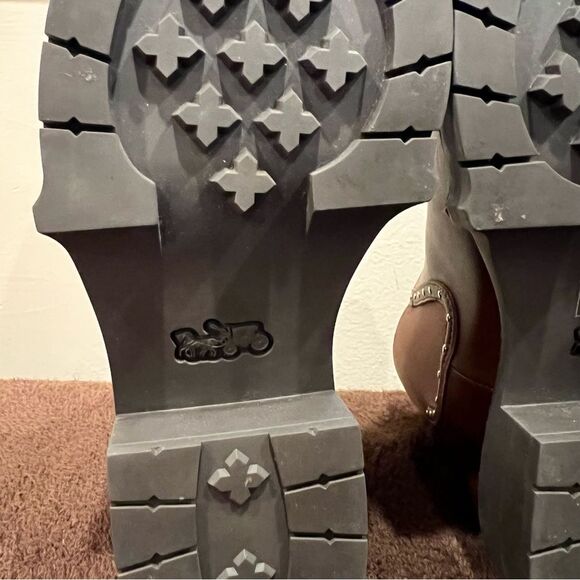 Coach Lory Chunky Studded Ankle Bootie Brown Size 6 - Picture 13 of 15